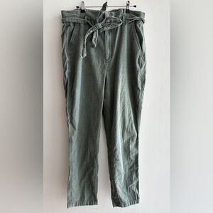 Express Vintage Ankle Extreme High Rise Pants, Army Green, Size 12R